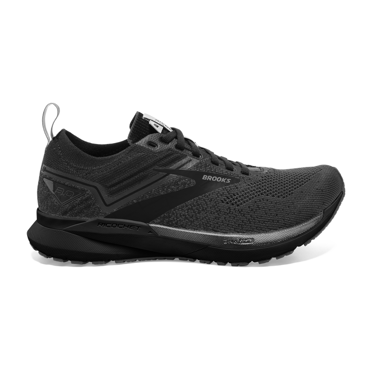 Women's Brooks Ricochet 3, Ebony/Blackened Pearl/Black, 11 B Medium