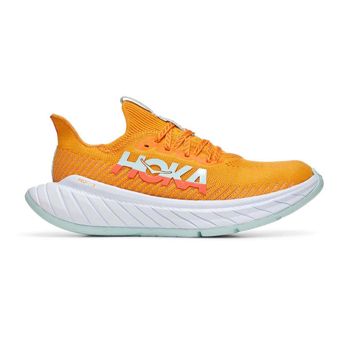 Women's Hoka One One Carbon X 3, Radiant Yellow/Camellia, 10.5 B Medium