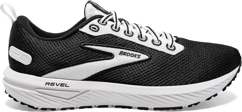 Women's Brooks Revel 6, Black/White, 9.5 B Medium