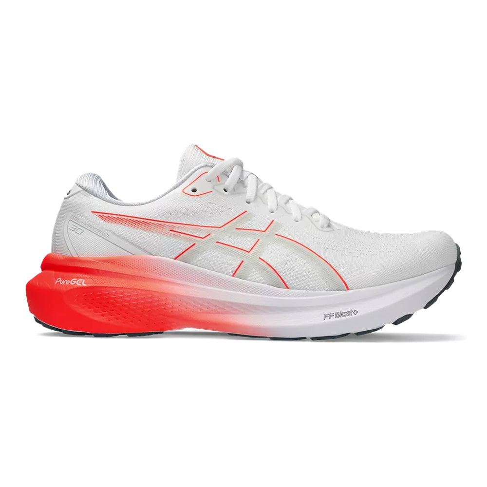 Men's Asics GEL-Kayano 30, White/Sunrise Red, 12 D Medium