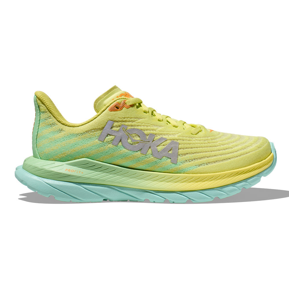 Women's Hoka One One Mach 5, Citrus Glow/Lime Glow, 10 B Medium