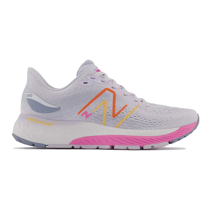 Women's New Balance Fresh Foam X 880v12, Libra/Vibrant Pink, 9 2E Extra Wide