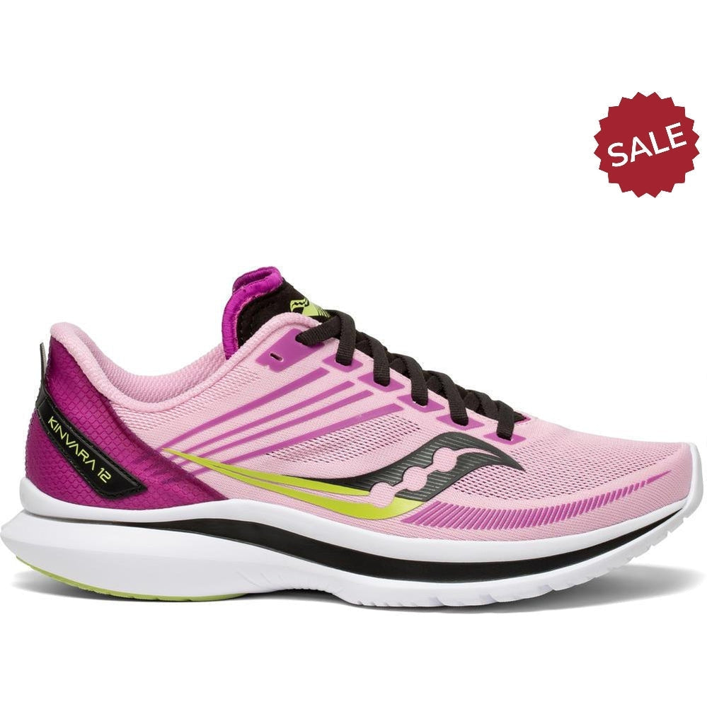 Women's Saucony Kinvara 12, Fairytale/Razzle, 7.5 B Medium