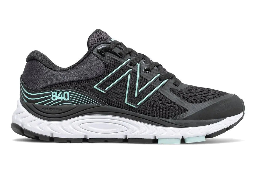 Women's New Balance Fresh Foam 840v5, Black/Storm Blue, 10.5 D Wide