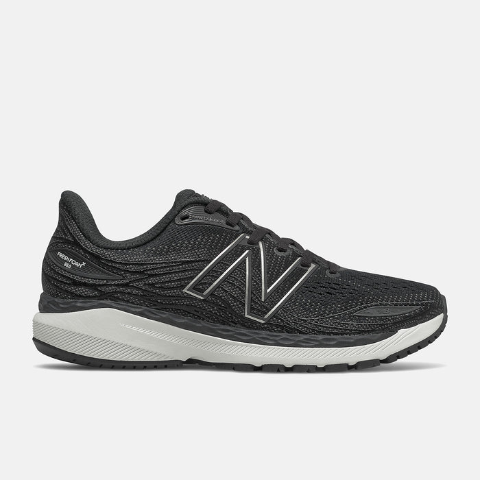 Women's New Balance Fresh Foam X 860v12, Black/White, 11 2A Narrow