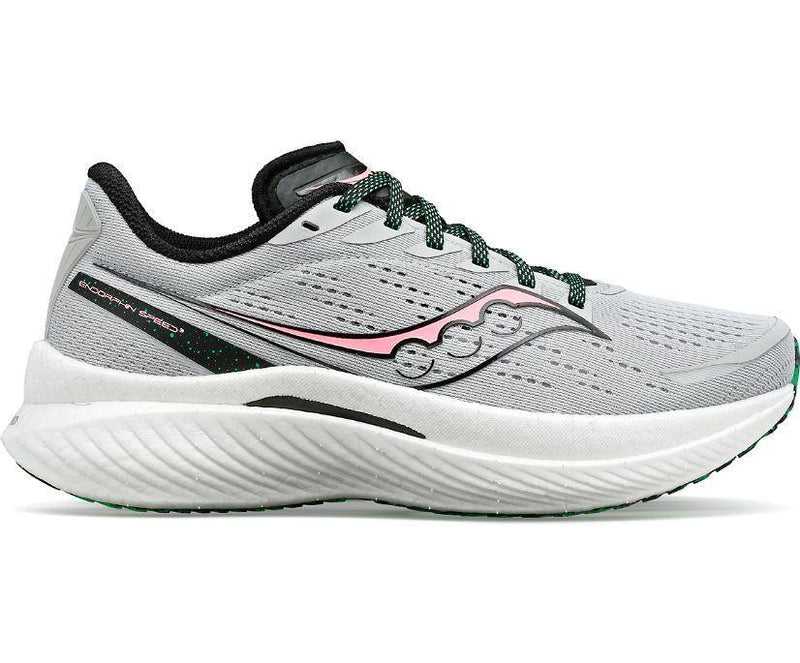 Women's Saucony Endorphin Speed 3, Concrete/Vizi, 9.5 B Medium
