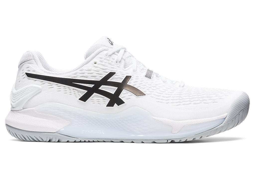 Men's Asics Gel-Resolution 9, White/Black, 12.5 D Medium