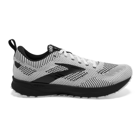 Women's Brooks Revel 5, White/Black, 7.5 B Medium