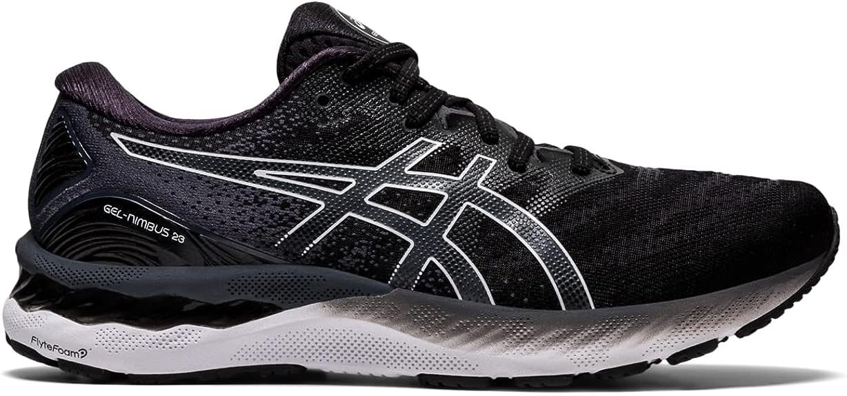 Men's Asics Gel-Nimbus 23, Black/White, 11 4E Extra Wide