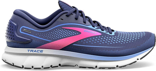 Women's Brooks Trace 2, Peacoat/Blue/Pink, 8.5 B Medium