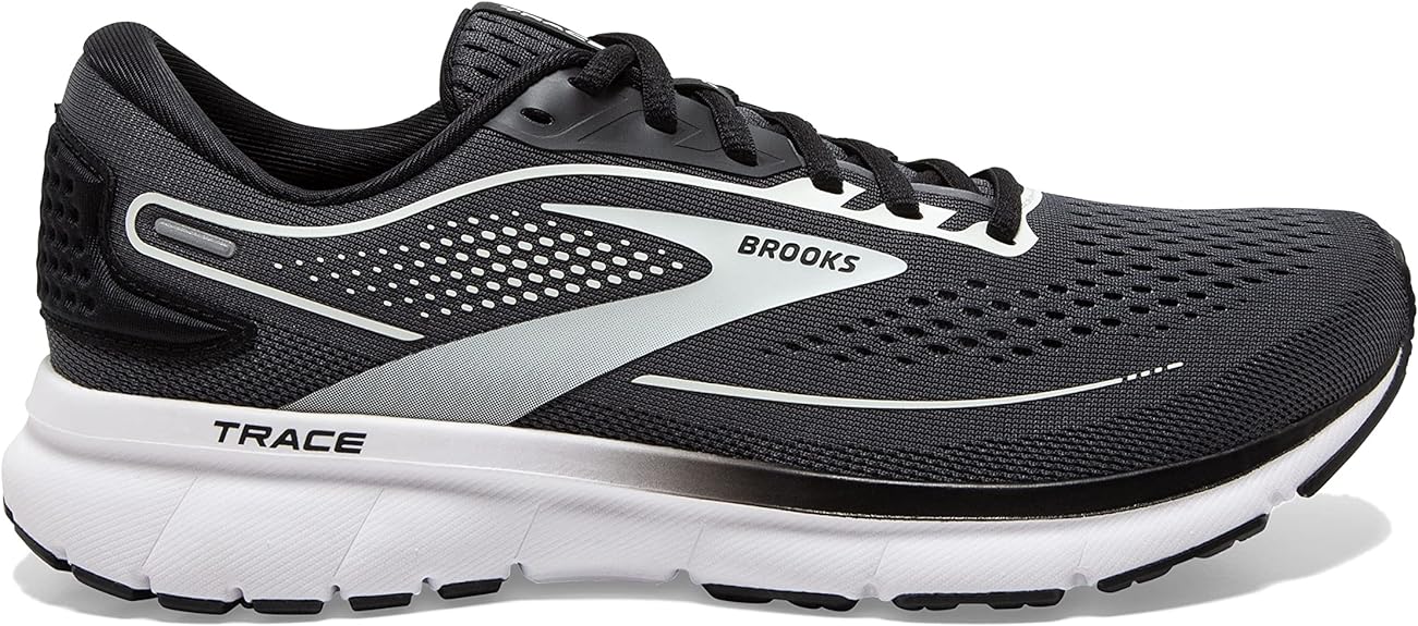 Women's Brooks Trace 2, Ebony/Black/White, 10 B Medium