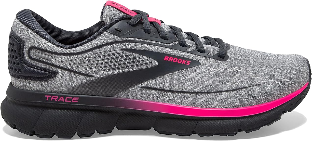 Women's Brooks Trace 2, Oyster/Ebony/Pink, 7.5 B Medium