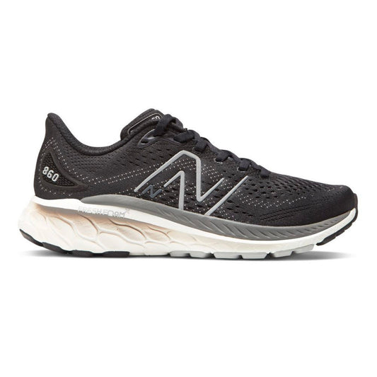Women's New Balance Fresh Foam X 860v13, Black/White/Castlerock, 11.5 B Medium