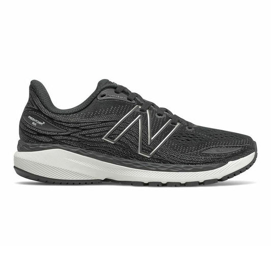 Women's New Balance Fresh Foam X 860v12, Black/White, 7.5 D Wide