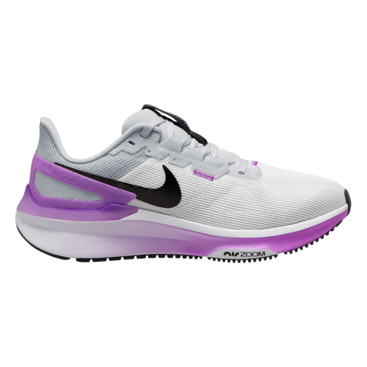 Women's Nike Structure 25, White/Black-Pure Platinum, 10.5 B Medium