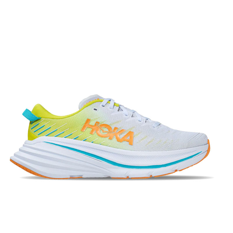 Women's Hoka One One Bondi X, White/Evening Primrose, 8 B Medium
