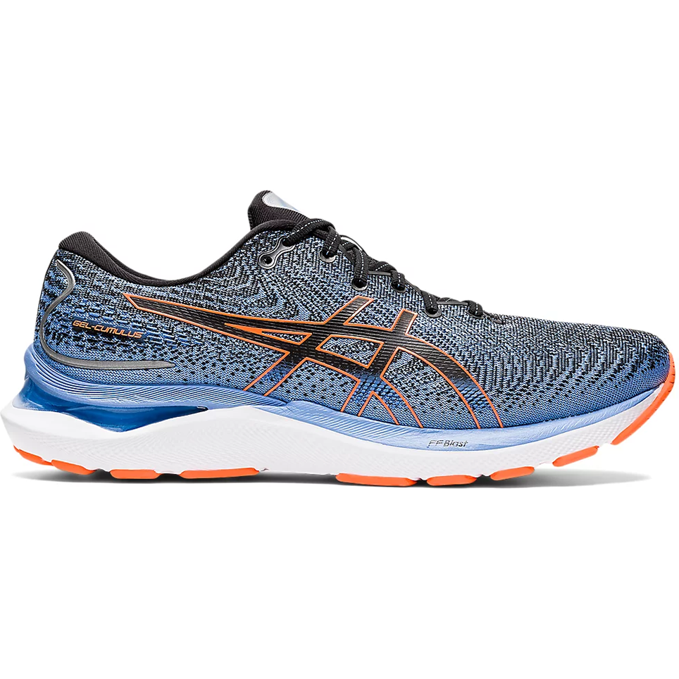 Men's Asics Gel-Cumulus 24, Black/Shocking Orange, 11 D Medium