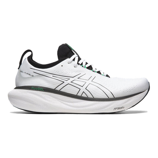 Men's Asics Gel-Nimbus 25, White/Black, 11.5 D Medium