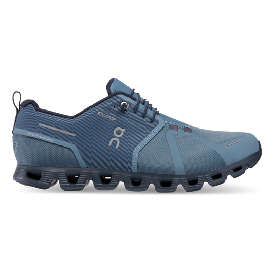 Women's On Cloud 5 Waterproof, Metal/Navy, 10 B Medium