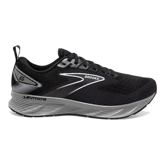 Women's Brooks Levitate 6, Black/Blackened Pearl/White, 12 B Medium