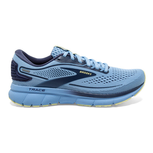 Women's Brooks Trace 2, Blue/Navy/Yellow, 7.5 B Medium