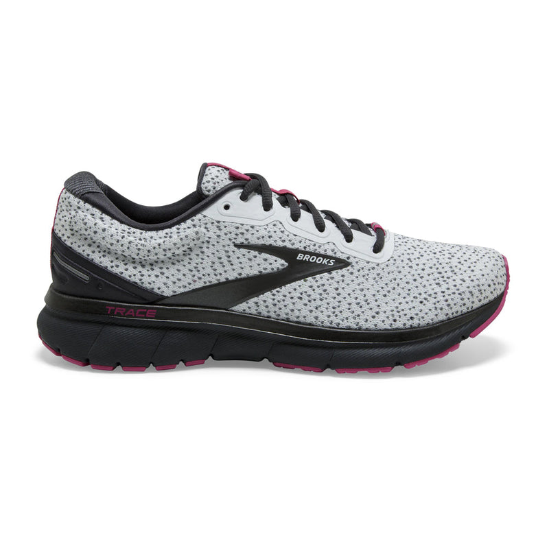 Women's Brooks Trace, Ebony/White/Pink, 7 B Medium