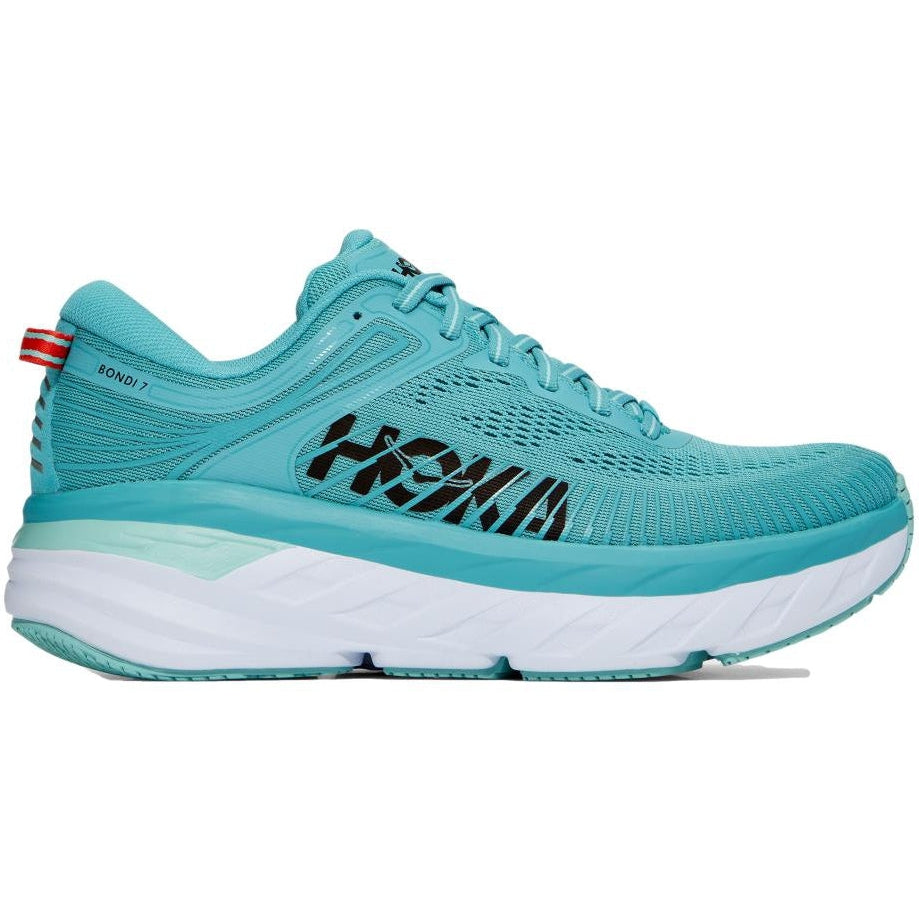 Women's Hoka One One Bondi 7, Aquarelle/Eggshell Blue, 7.5 B Medium