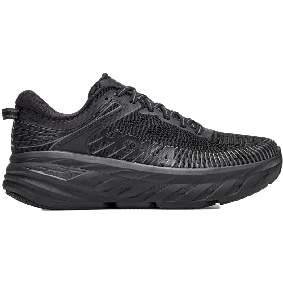 Women's Hoka One One Bondi 7, Black/Black, 10.5 B Medium