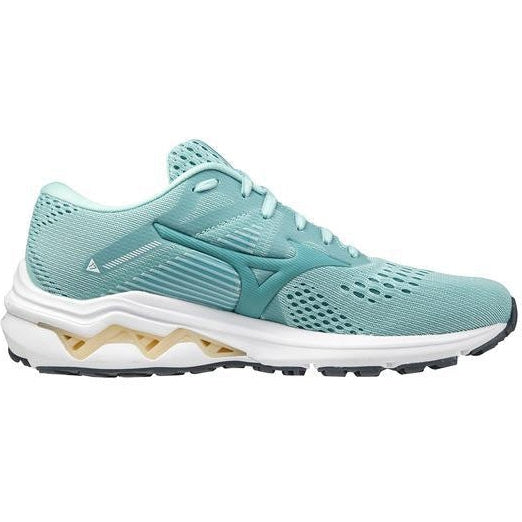 Women's Mizuno Wave Inspire 17, Eggshell Blue/Dusty Turquoise, 7.5 B Medium