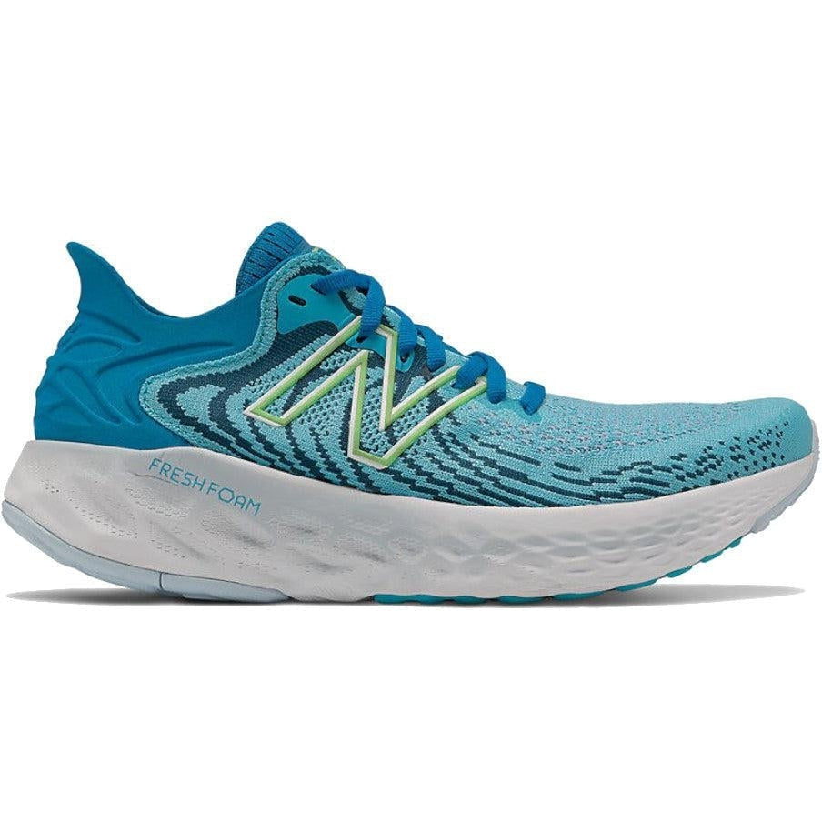 Women's New Balance Fresh Foam 1080 v11, Virtual Sky/Bleached Lime Glo, 11 B Medium