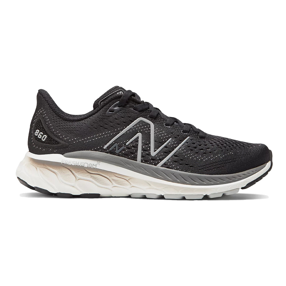 Women's New Balance Fresh Foam X 860v13, Black/Castlerock, 7 B Medium