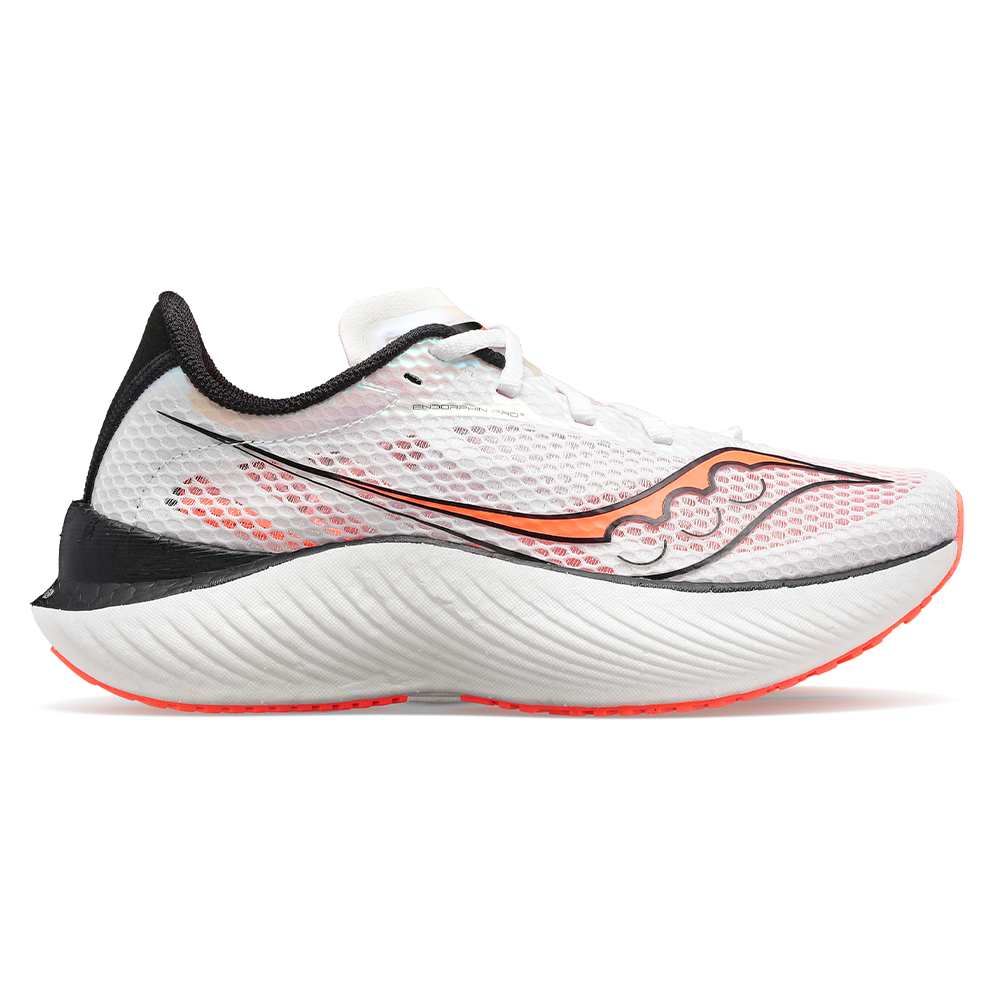 Women's Saucony Endorphin Pro 3, White/Black/Vizi, 9 B Medium