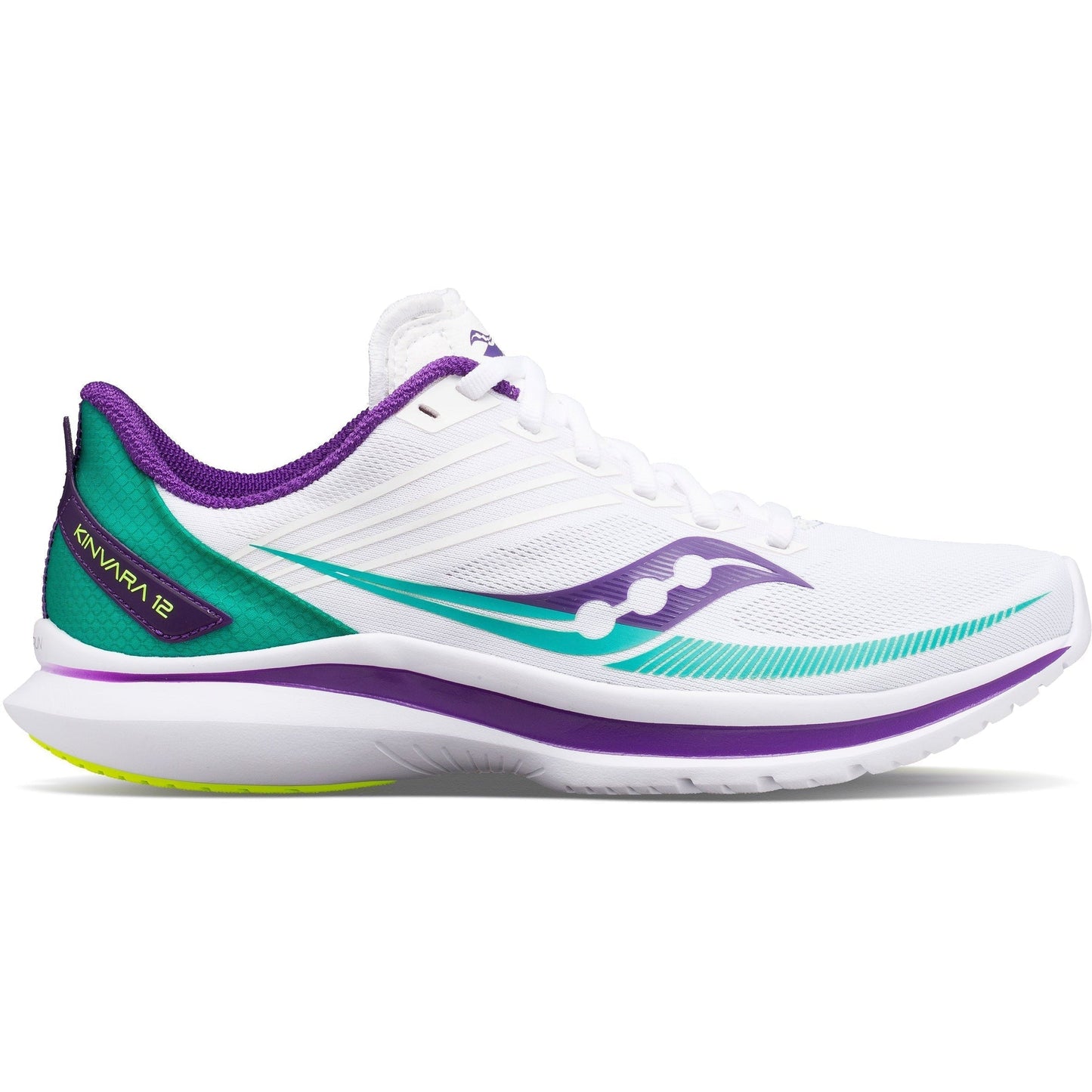 Women's Saucony Kinvara 12, White/Jade, 7.5 B Medium
