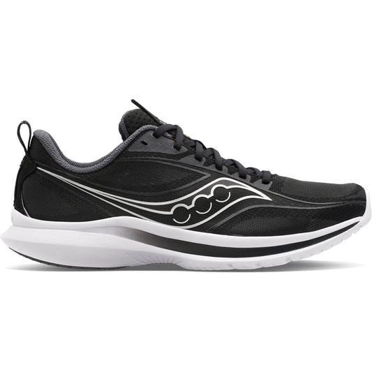 Women's Saucony Kinvara 13, BLACK/SILVER, 8 2E Extra Wide