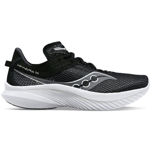 Women's Saucony Kinvara 14, Black/White, 8 D Wide