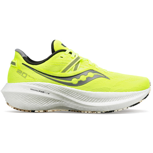 Women's Saucony Triumph 20, Citron/Black, 11 B Medium