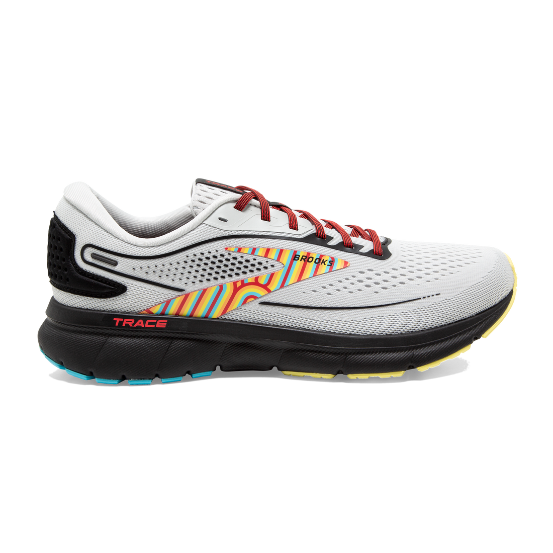 Women's Brooks Trace 2, Grey/Black/Limelight, 9.5 B Medium