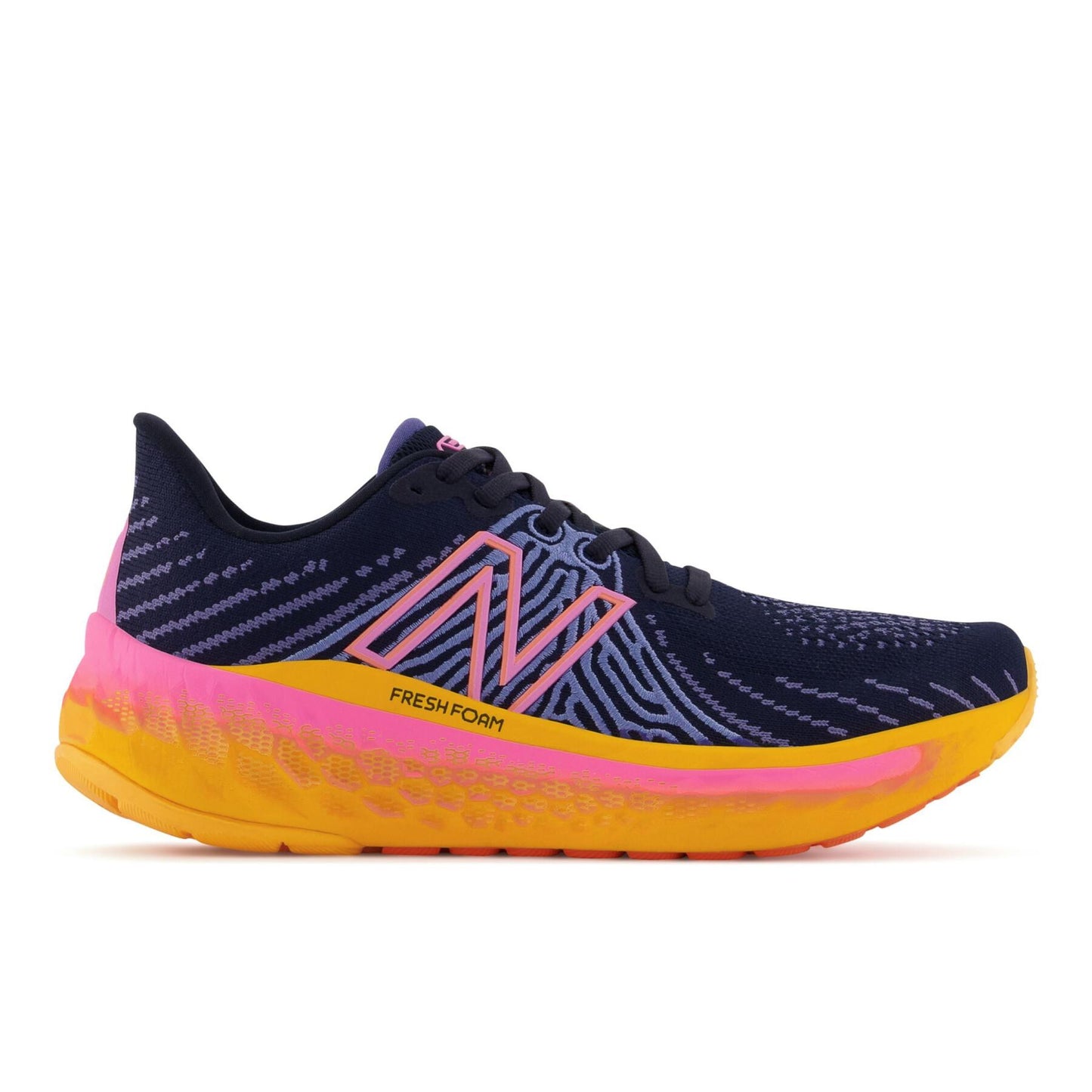Women's New Balance Fresh Foam Vongo v5, Eclipse/Vibrant Apricot/Night Air, 7 B Medium