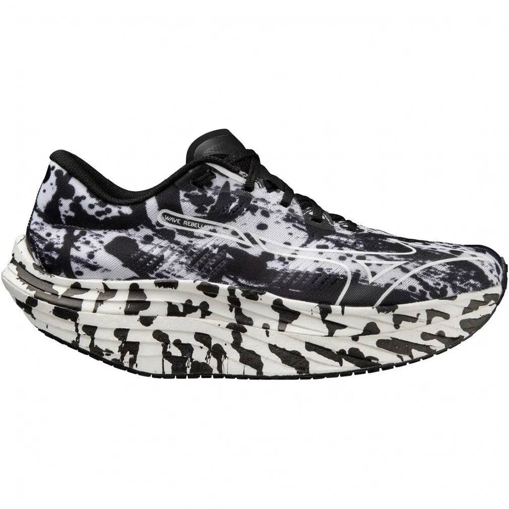 Women's Mizuno Wave Rebellion Pro, White/Black, 9 B Medium